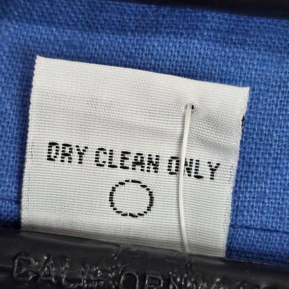 Mens Blue Linen Cotton Blend Blazer Jacket Two-Button & Pockets Size 39R - Picture 4 of 8